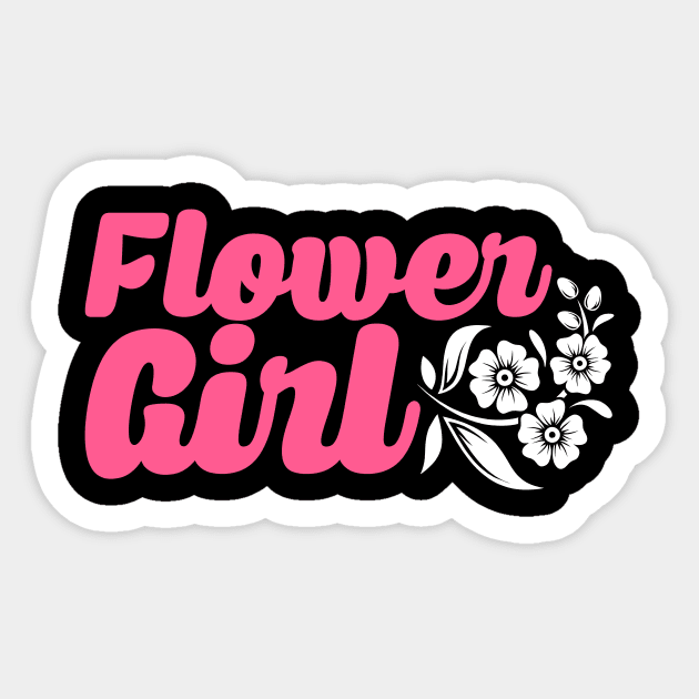 Flower Girl Adorable Wedding Ceremony Cute Flowery Sticker by theperfectpresents